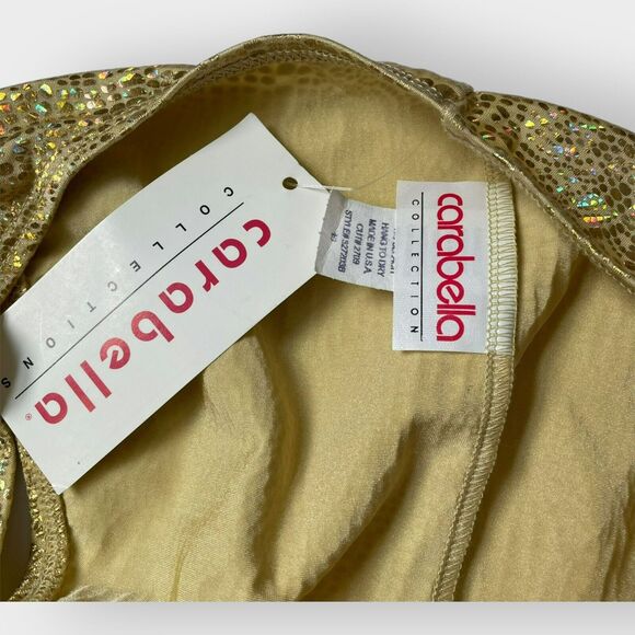 VTG Carabella Collection Bikini Hologram Gold Mob Wives High Cut Reptile Size 10 - Picture 9 of 11